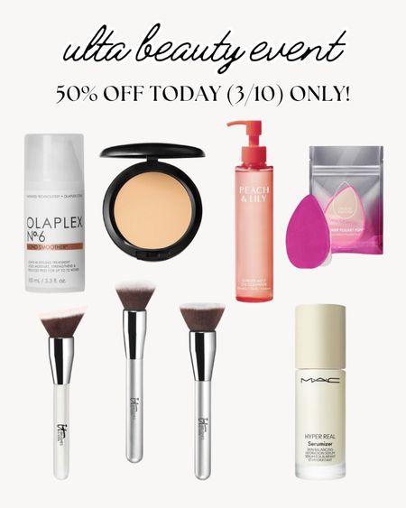 Ulta Semi-Annual Beauty Event sale - these items are 50% off today only! Sunday, March 10, 2024! 

#LTKsalealert #LTKbeauty