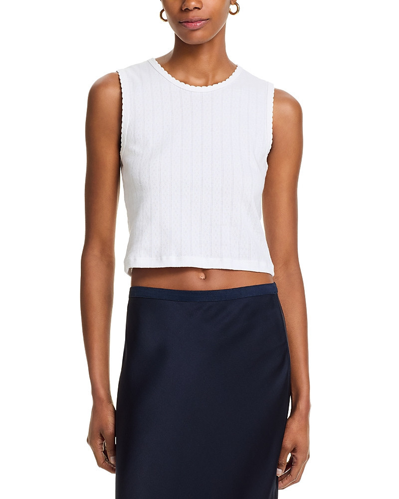 Leset Pointelle Sleeveless Crewneck Top | Bloomingdale's (US)
