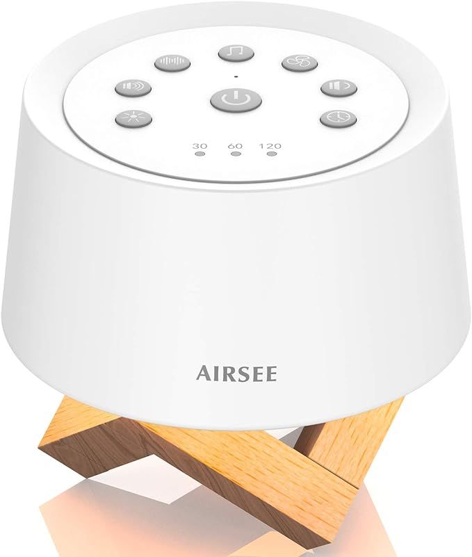 AIRSEE Sound Machine & Night Light, Rechargeable White Noise Machine with 31 Soothing Sounds for ... | Amazon (US)