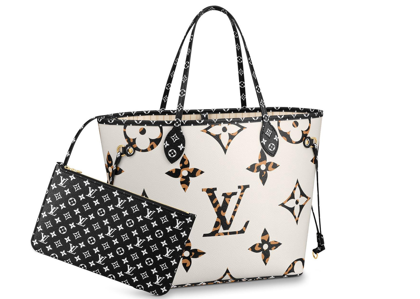 Women's Louis Vuitton Neverfull Monogram Giant Jungle MM in Ivory/Havana Beige | StockX