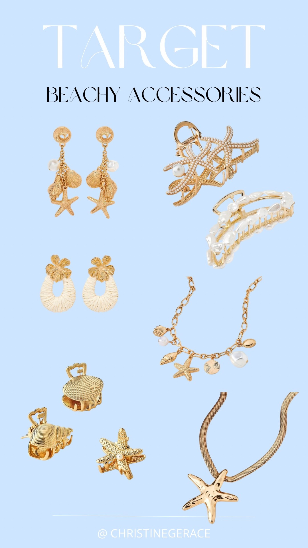@target beachy accessories! ⭐️🐚☀️ I’m loving anything with a starfish or shell right now 

Target jewelry, mdw, necklaces, earrings, hair clips 

#LTKStyleTip #LTKSaleAlert #LTKFindsUnder50