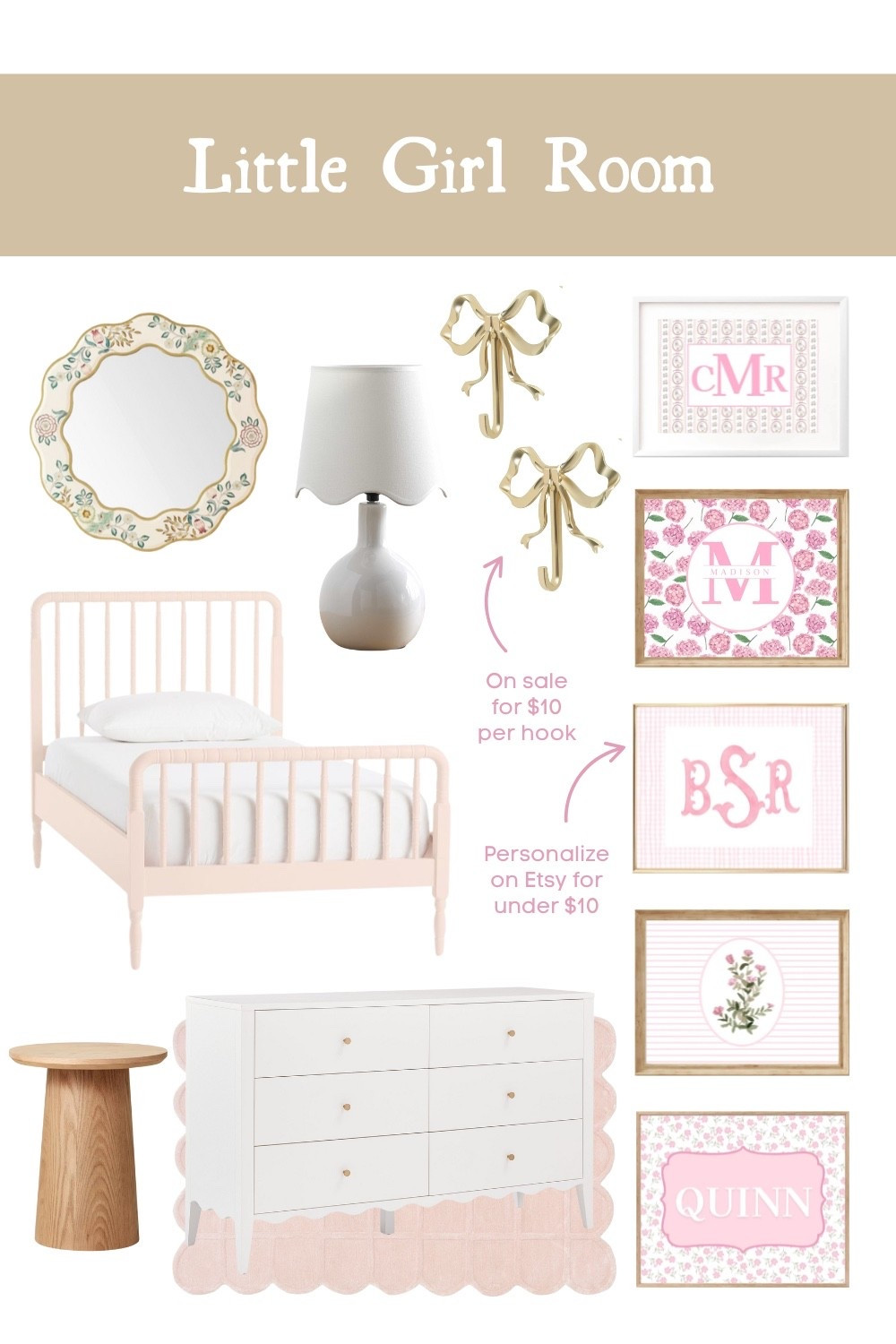 Baby girl nursery. Girls nursery. Baby girl room decor. Classic girl room. Classic girl nursery. Gingham nursery. White dresser. Scalloped mirror. Bow hooks. Floral nursery theme. Pink girl nursery. Little girl room. Toddler girl room. Big girl room decor. Toddler girl decor. #girlroom #toddlergirl .#girldecor 

#LTKHome #LTKKids