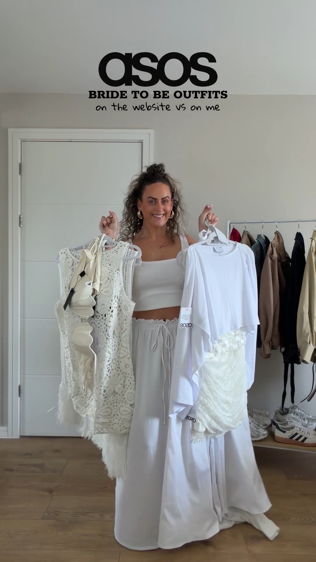 BRIDE TO BE OUTFIT IDEAS 👰🏼‍♀️🤍✨

I’m a uk size 10, 5ft4 (32E bust) and I’m wearing;
Dress 1 - size 10 (it’s a snug fit)
Dress 2 - size 10
Bikini - size 12 top, 10 bottoms
Dress 3 - medium 
Dress 4 - size 10
Bikini - size 12 in both 
Dress 5 - small (it’s been taken off the website so can’t link)
Vest top - medium
Skirt - size small
Top - size small
Sequin skirt - size 10 (elasticated waist)

Hen party, bachelorette party, white dress, lace

#LTKwedding #LTKpartywear #LTKsummer