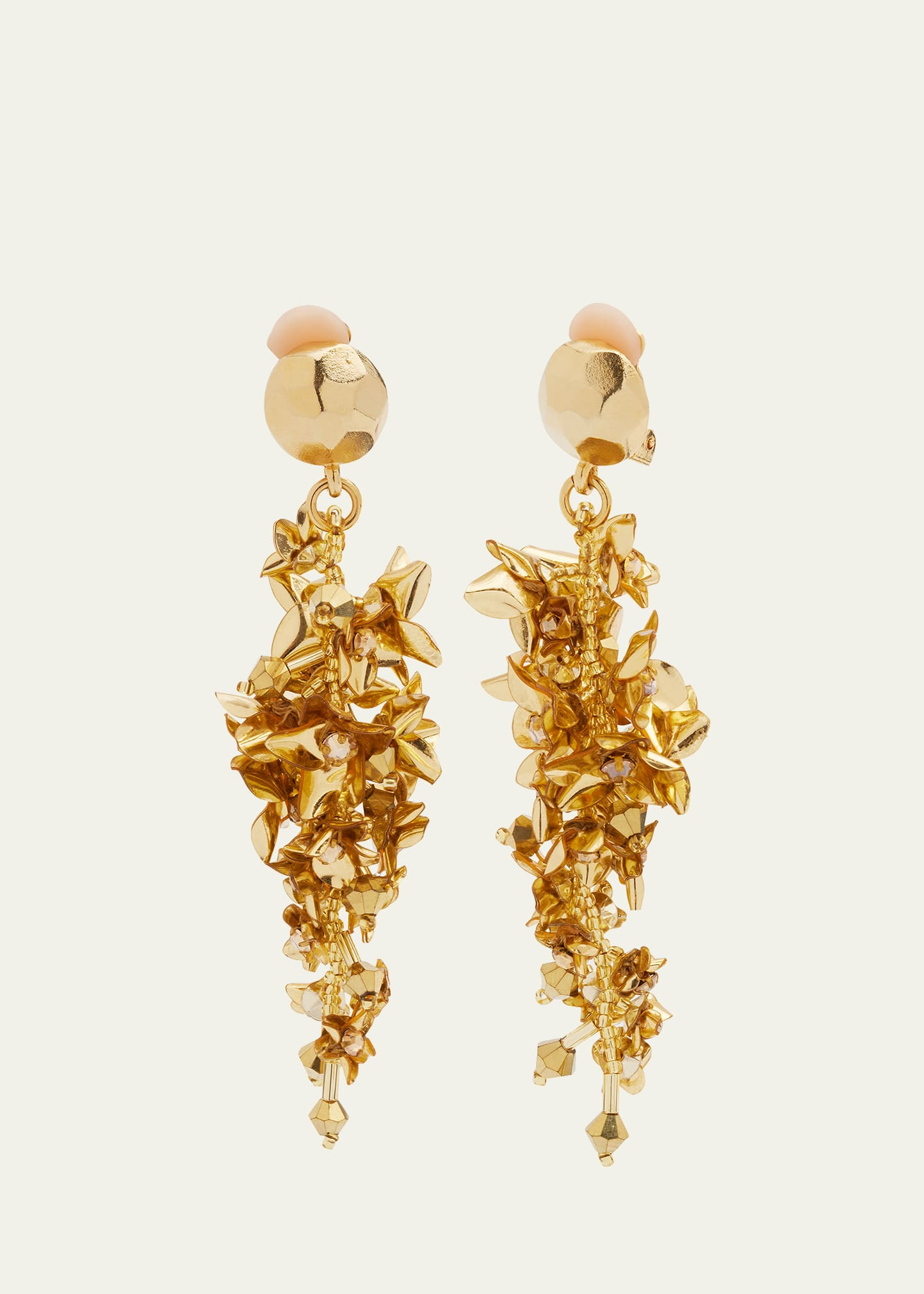 Oscar de la Renta Flower Vine Clip-On Earrings | Bergdorf Goodman