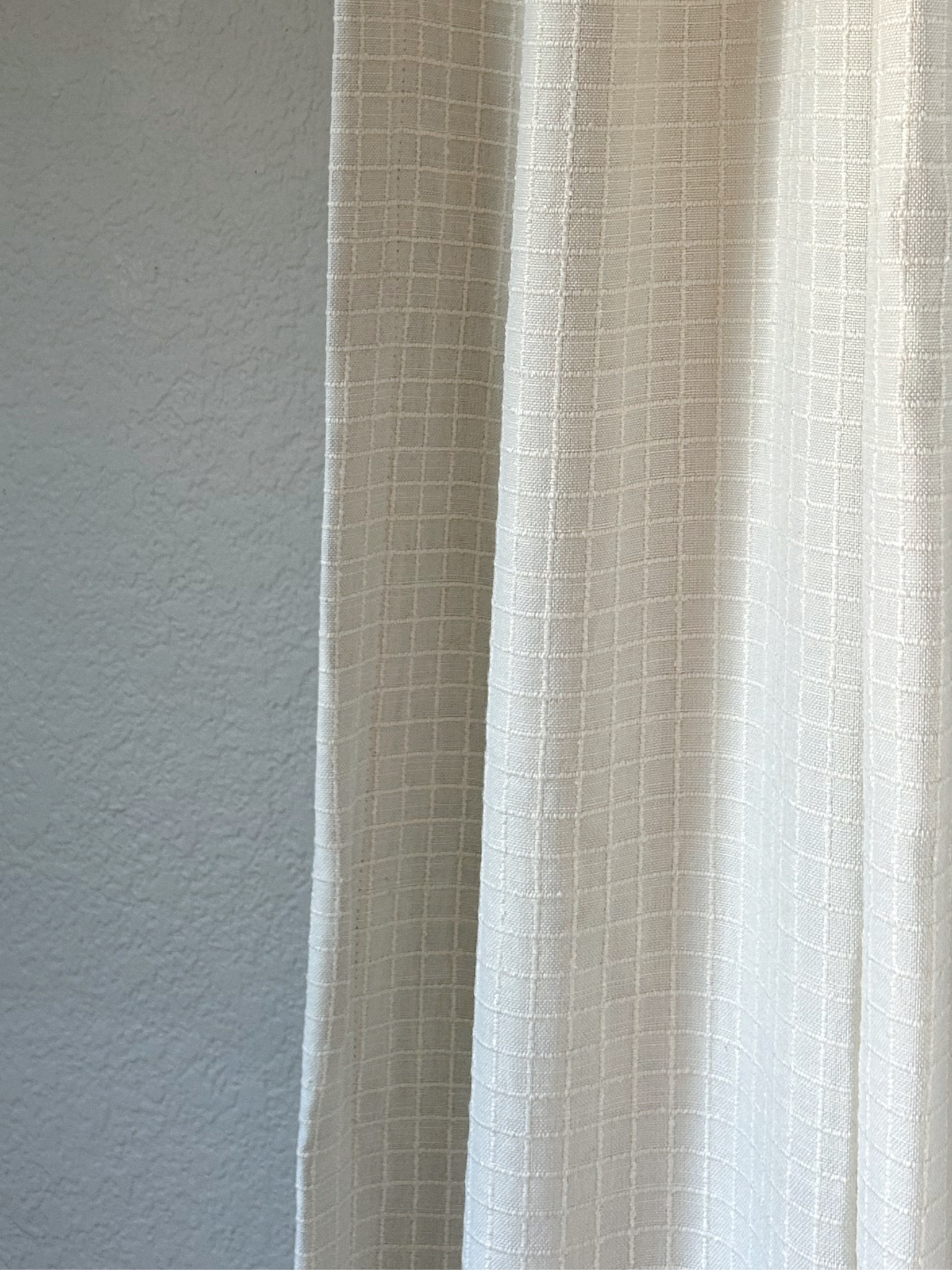 My new curtains are so cute and only $25 a panel! Love this texture, light blocking  too 🙌 