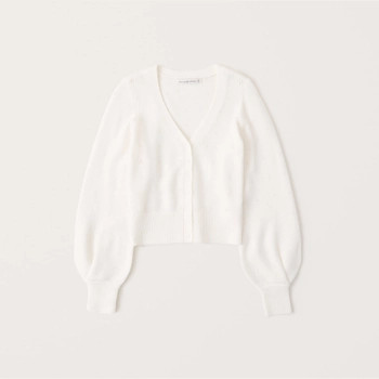 Pleated Sleeve Cropped Cardigan
					



		
	



	
		Exchange Color / Size
	


	

	

	
		


  Was... | Abercrombie & Fitch (US)