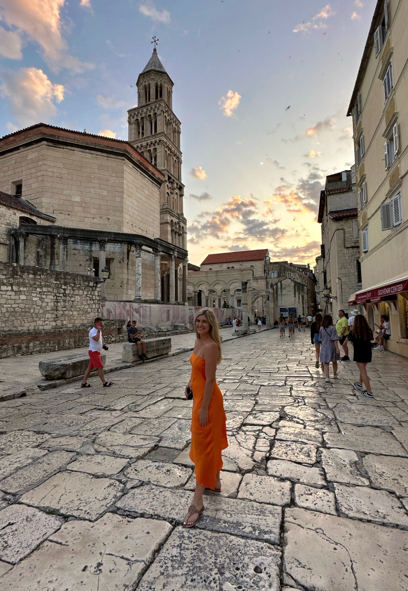 Croatia Sunset Orange Dress from Anthropologie -strapless orange dress that’s lightweight and easy to pack for your European summer trip 

#LTKstyletip #LTKtravel #LTKSeasonal