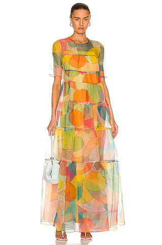 Staud Catalina Dress in Orange | FWRD 