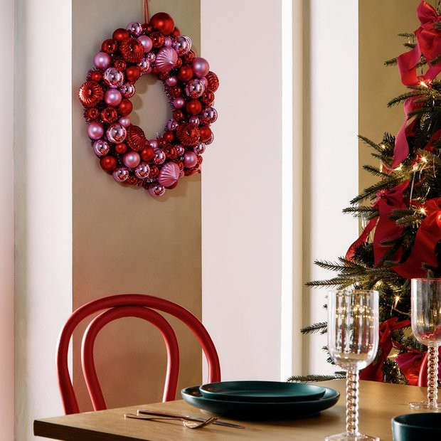 Buy Habitat Multicolour Bauble Christmas Wreath | Christmas wreaths and garlands | Argos | argos.co.uk