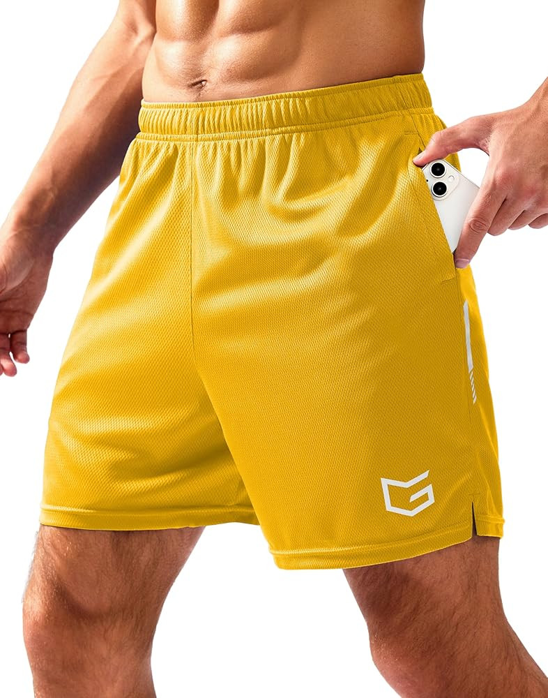 G Gradual Men's Gym Shorts 5"/7"/10" with Zipper Pockets Basketball Athletic Mesh Quick Dry Short... | Amazon (US)