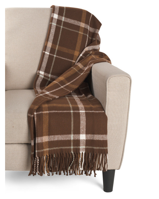 Made In Portugal Plaid Throw | TJ Maxx