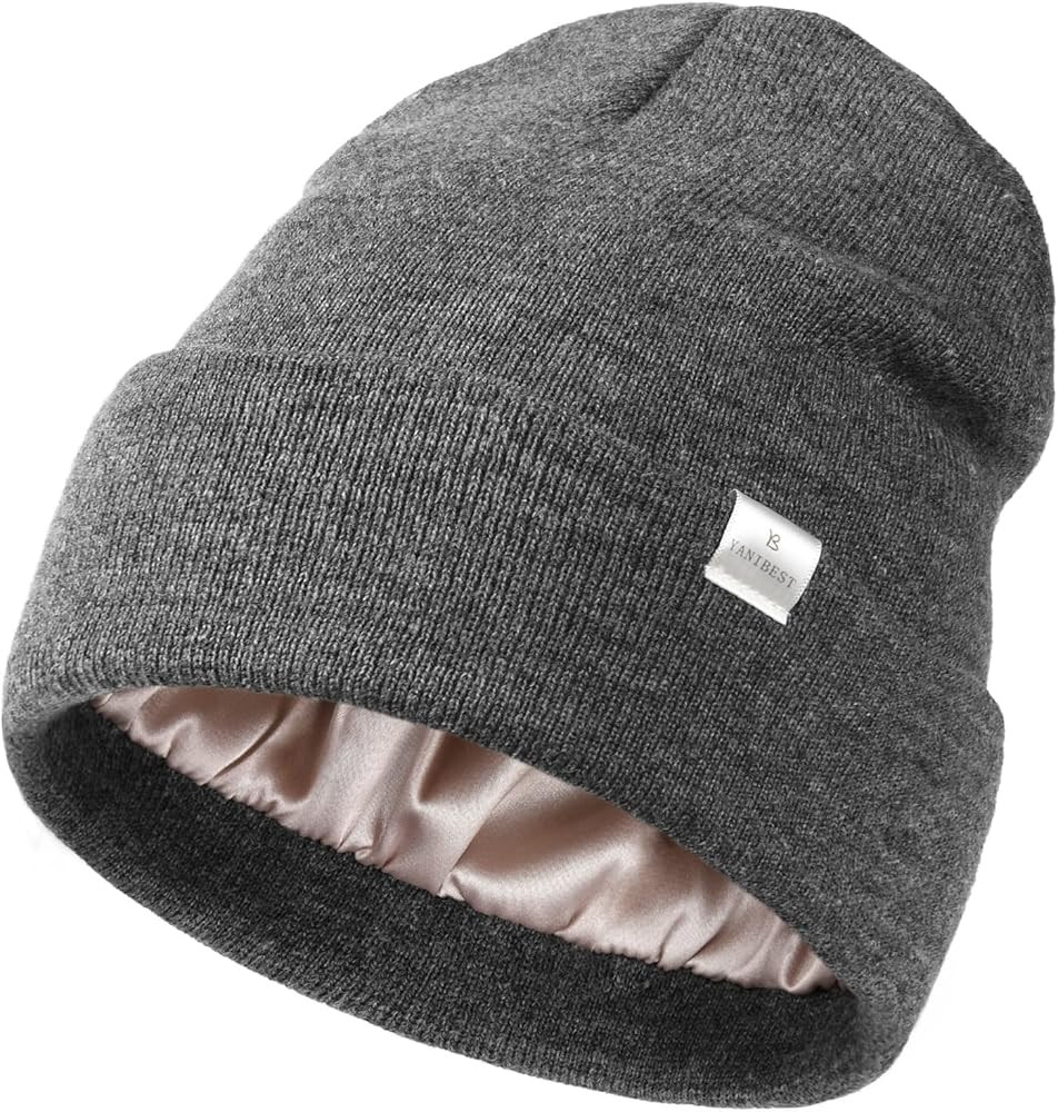 YANIBEST Satin Lined Beanie for Women Reduce Frizz Winter Hats for Women Men Silk Lining Soft Slo... | Amazon (US)