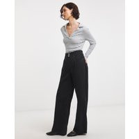 Elasticated Waist Wide Leg Jeans Black - JD Williams - Size: 16 | JD Williams (UK)