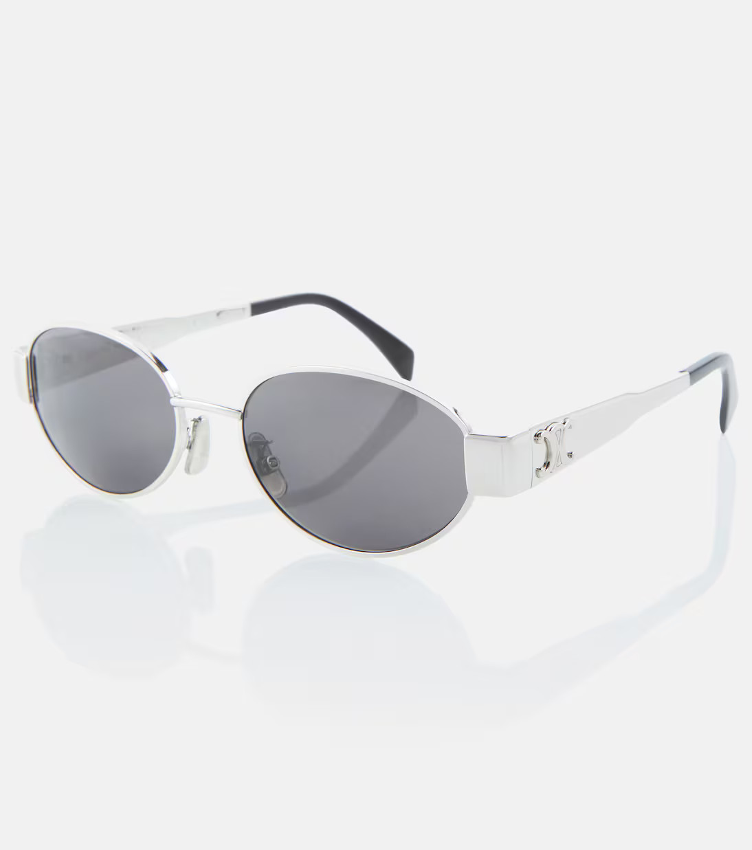 Triomphe oval metal sunglasses | Mytheresa (UK)