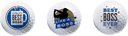 Funny Boss Gift - Novelty Golf Ball 3 Pack - Great Gift for Bosses Day - Birthday - Christmas - D... | Amazon (US)