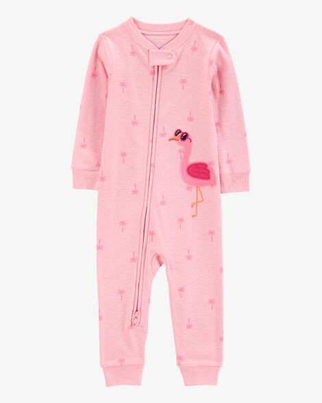 Toddler Girl Flamingo Print Snug Fit Cotton Footless 1-Piece Pajamas - Pink | Carter's Inc