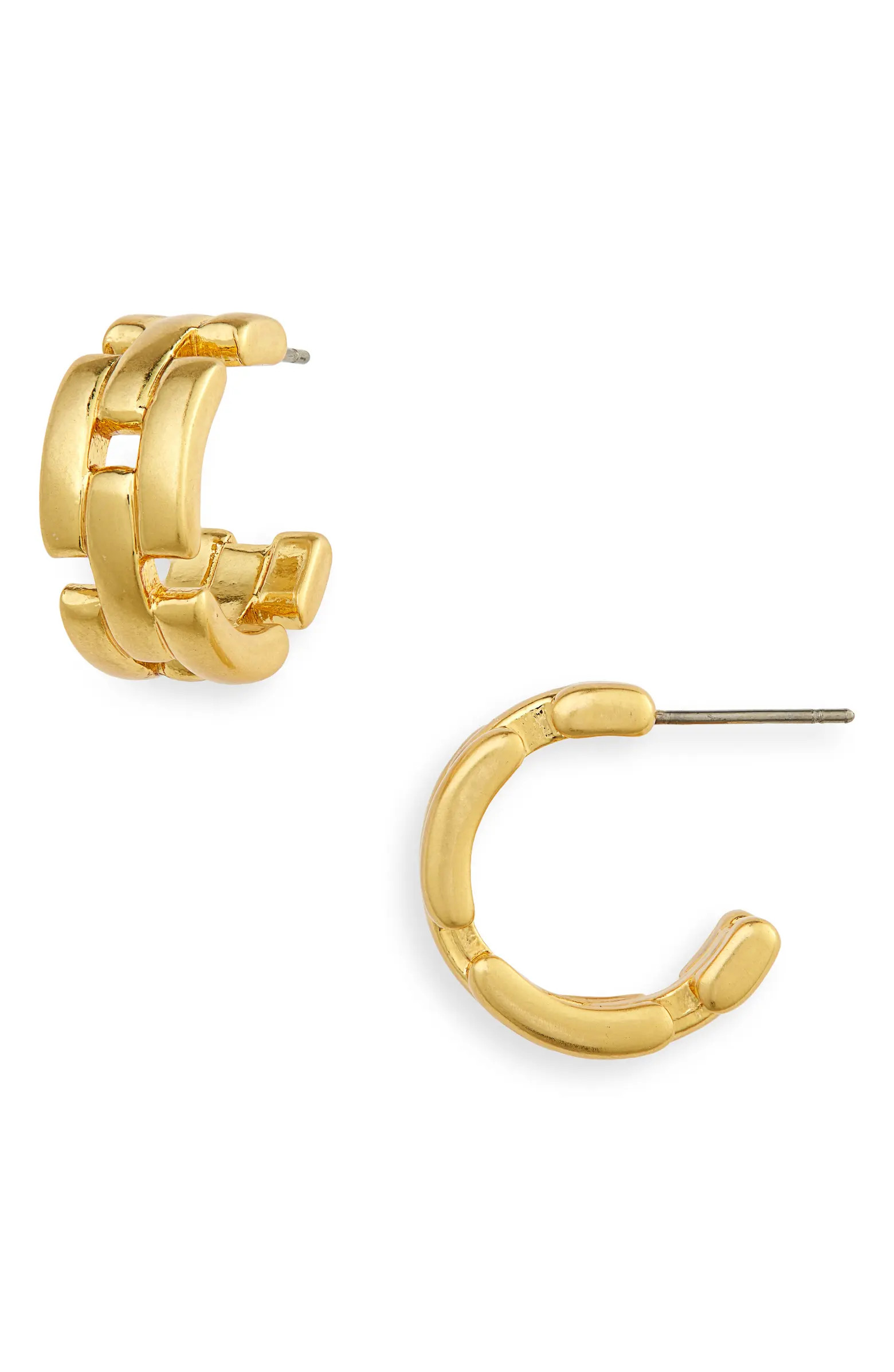 Madewell Watch Link Hoop Earrings | Nordstrom | Nordstrom