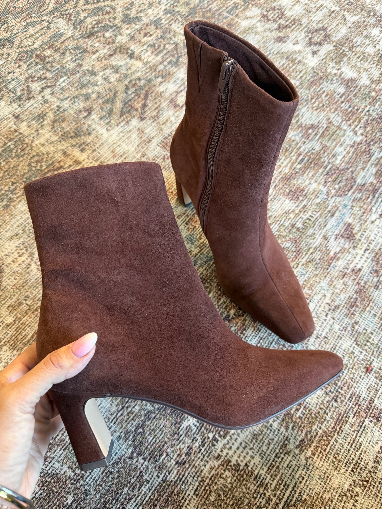 The PERFECT chocolate brown suede boot and perfect small wider heel. So comfortable! @DSW

#LTKU #LTKSaleAlert #LTKOver40