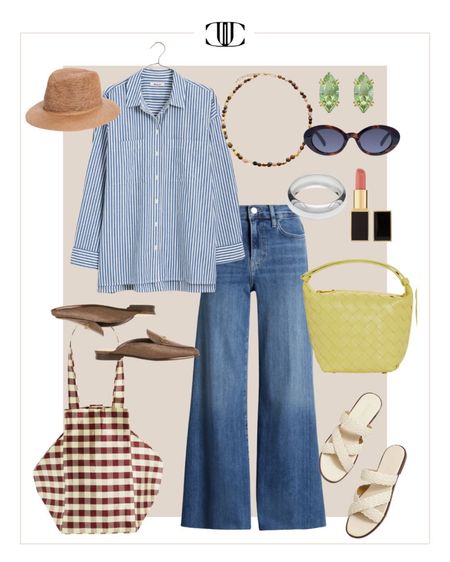 Casual and elevated for an easy day out and about in this gorgeous look. 

@Nordstrom #NordstromPartner #Nordstrom

Blouse, button up, denim pants, slides, sandals, sun hat, sunglasses, summer outfit, summer look, casual look, travel outfit 