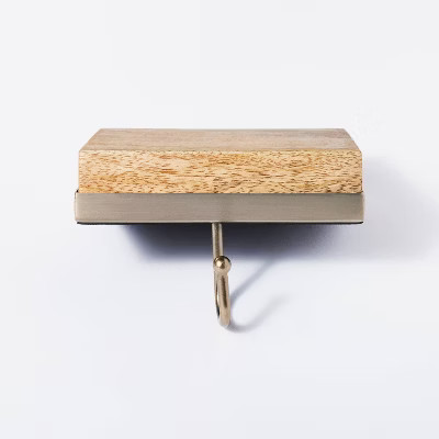 Light Wood and Gold Antique Stocking Holder - Threshold™ designed with Studio McGee | Target