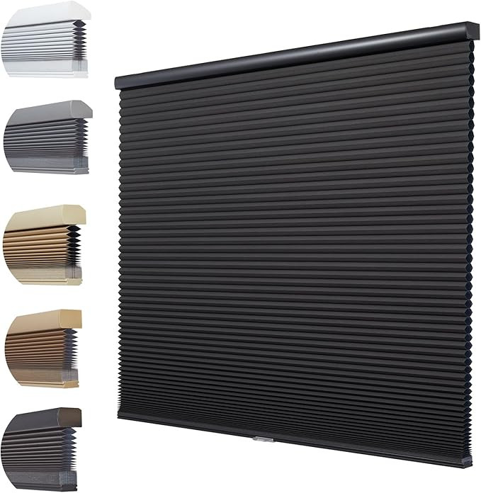 Persilux Cellular Window Blinds Cordless Honeycomb Shades for Windows Blackout Free Stop Thermal ... | Amazon (US)
