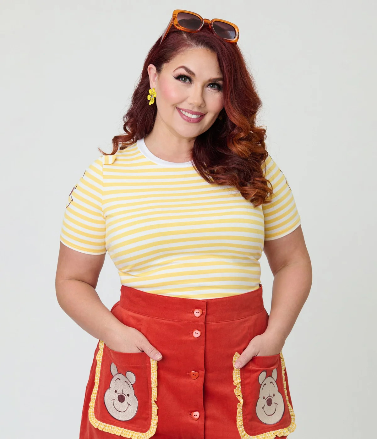 Disney Winnie the Pooh Collection by Unique Vintage Plus Size Yellow S | Unique Vintage - North America