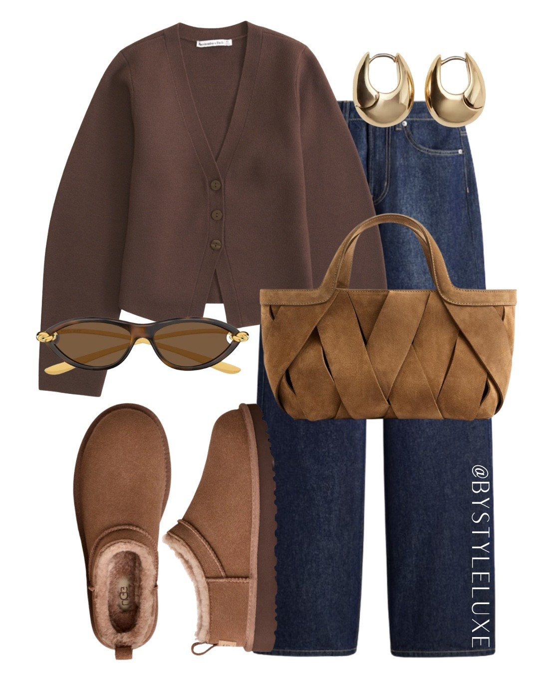 CARDIGAN - styling this gorge brown cardigan with dark blue denim jeans and the must have Uggs that everyone is going crazy for 

#ugg #jeans #autumnoutfit

#LTKautumn #LTKbag #LTKshoes