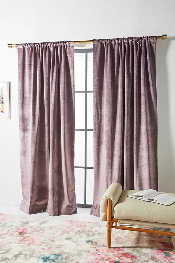 Velvet Slub Blackout Curtain | Anthropologie (US)