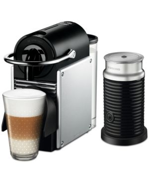 Nespresso by De'Longhi Aluminum Pixie Espresso Machine with Aerocinno3 | Macys (US)