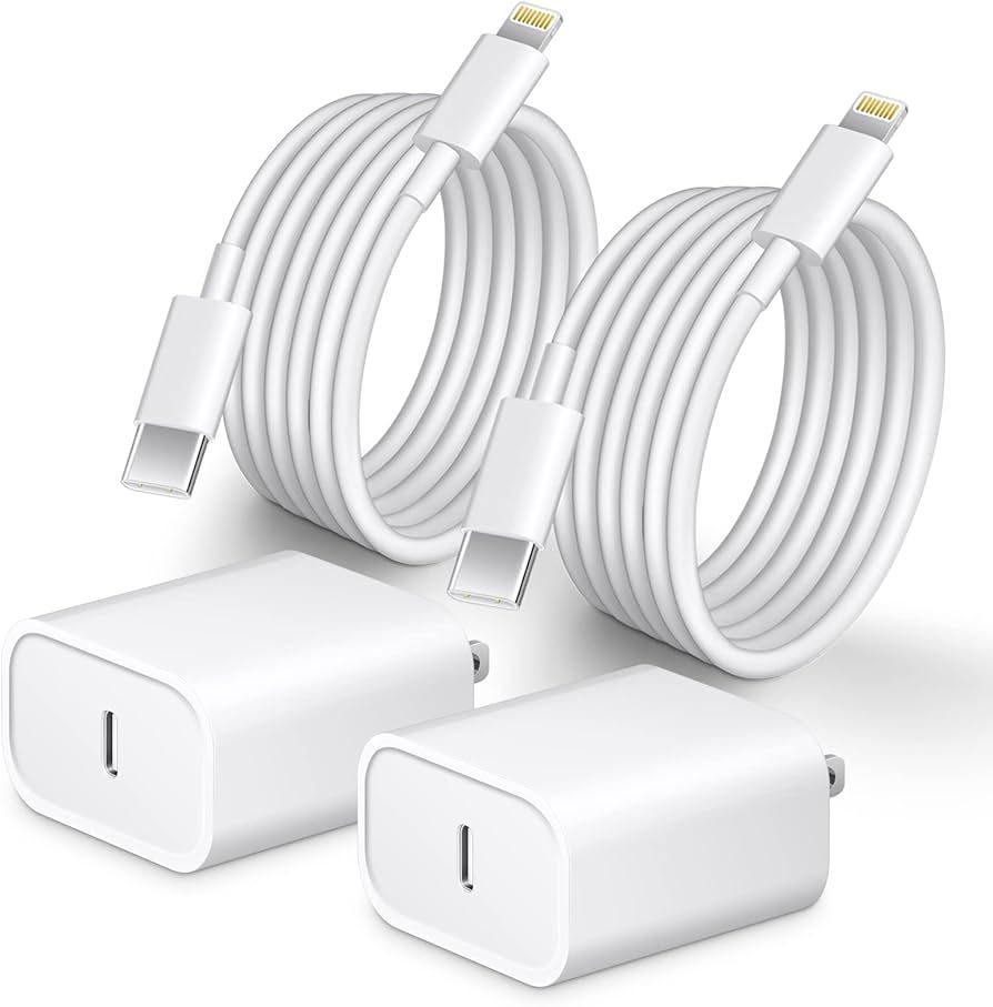 Phone 14 13 12 Fast Charger [MFi Certified] 10FT Type C Charger 2 Pack 20W USB C Charger Block wi... | Amazon (US)