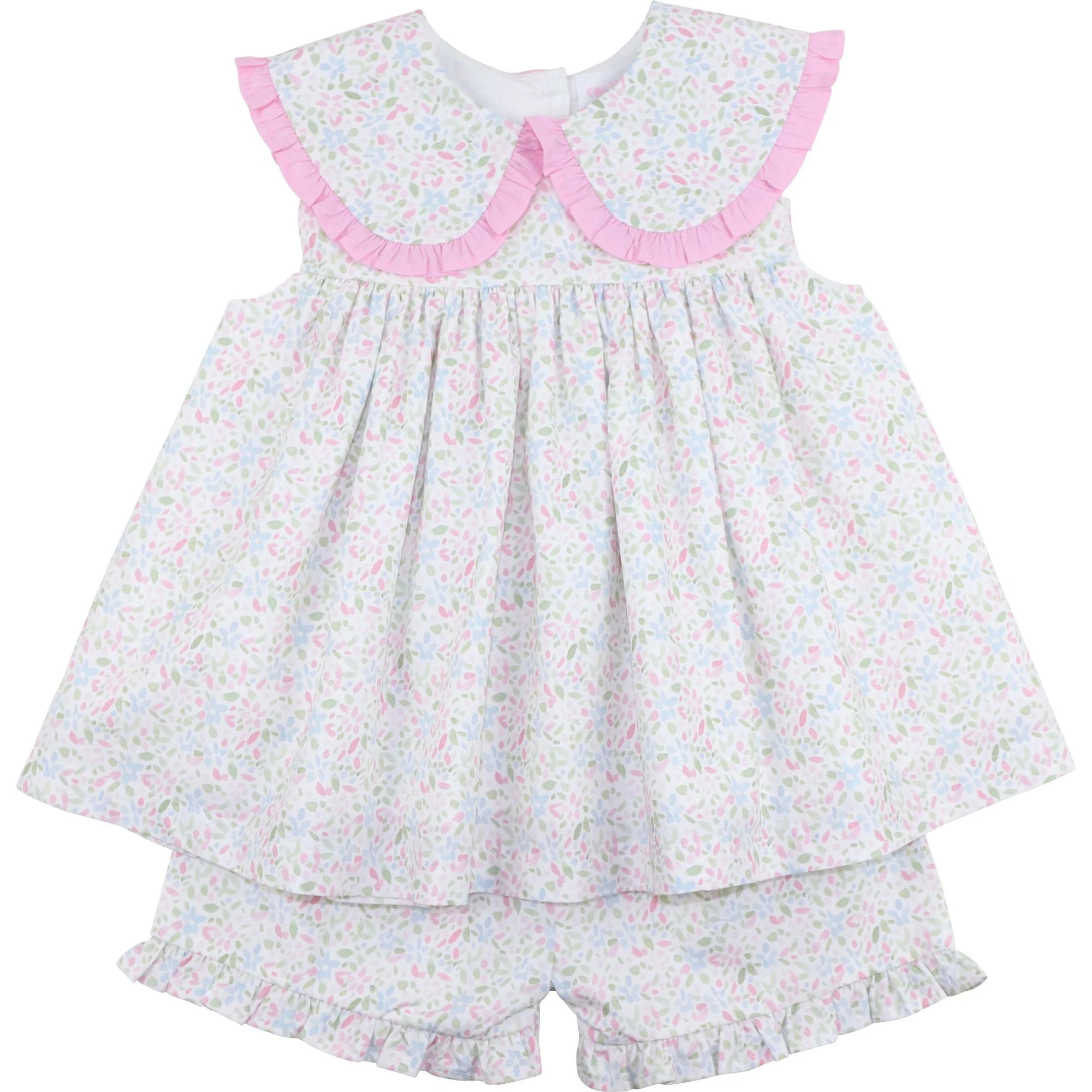 Pink And Green Floral Short Set | Cecil and Lou