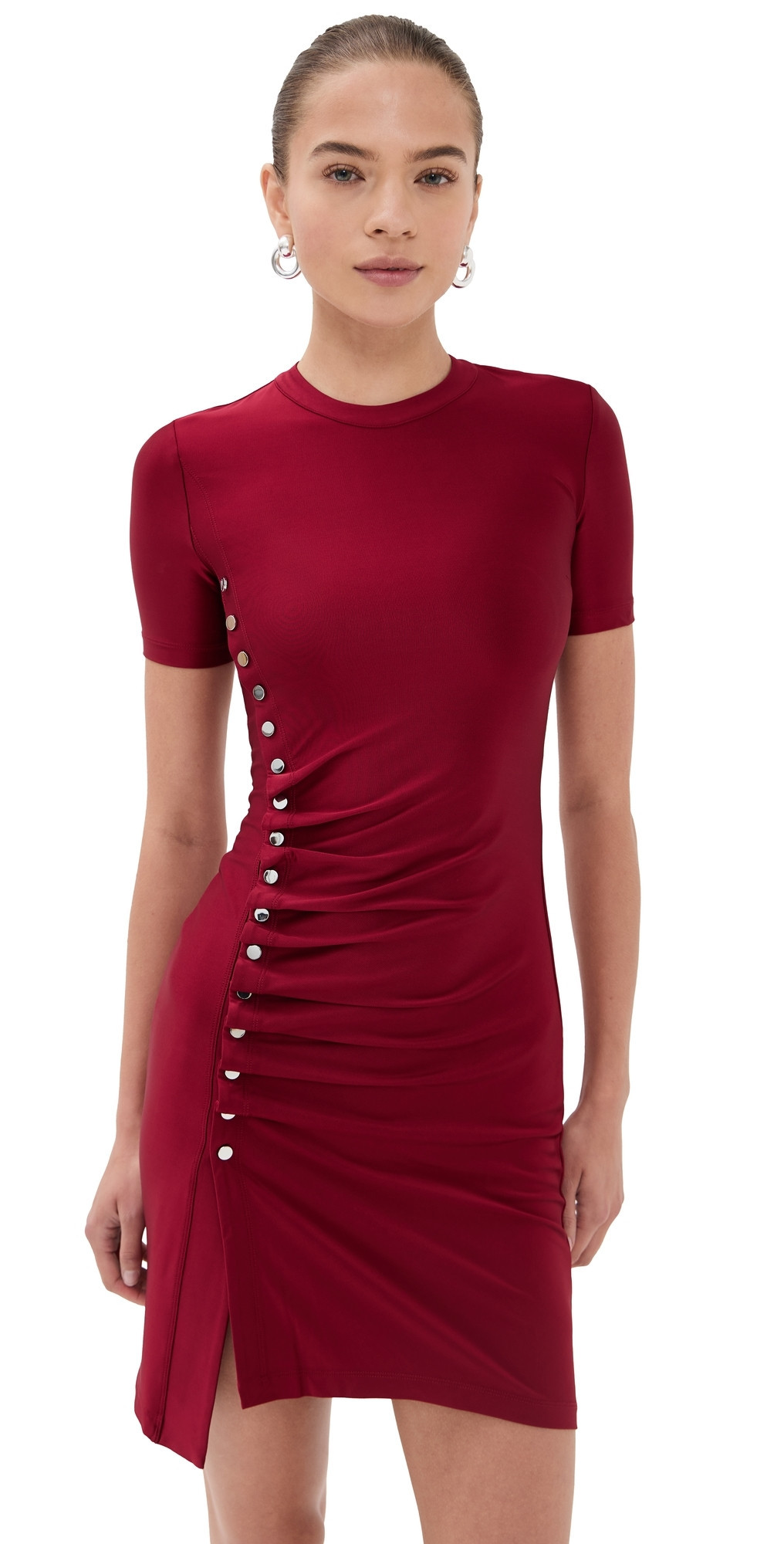 rabanne Draped Mini Dress Ruby Red 42 | Shopbop