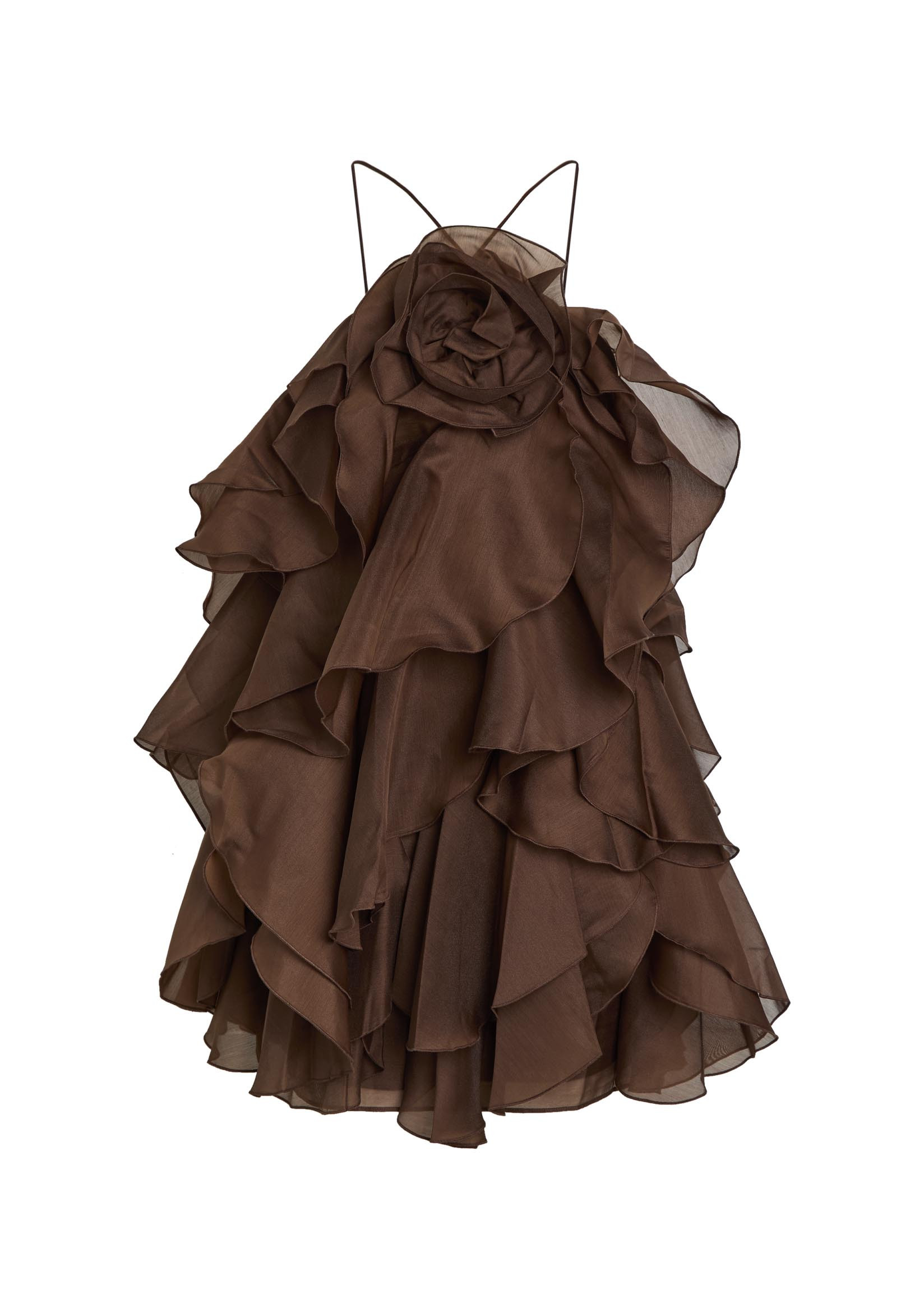 Pandorea ruffled chiffon mini dress | Harvey Nichols
