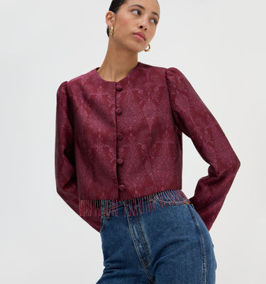 The Doyers Jacket - Plum Damask Plum Damask / XXL | Hill House Home US