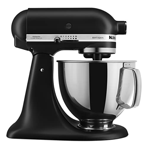 KitchenAid Artisan Series 5 Quart Tilt Head Stand Mixer with Pouring Shield KSM150PS, Matte Black | Amazon (US)