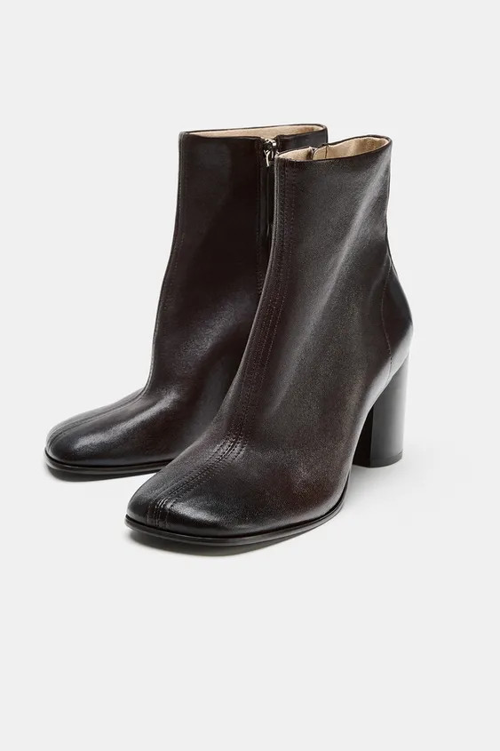LEDER-ABSATZSTIEFELETTE | Zara DE
