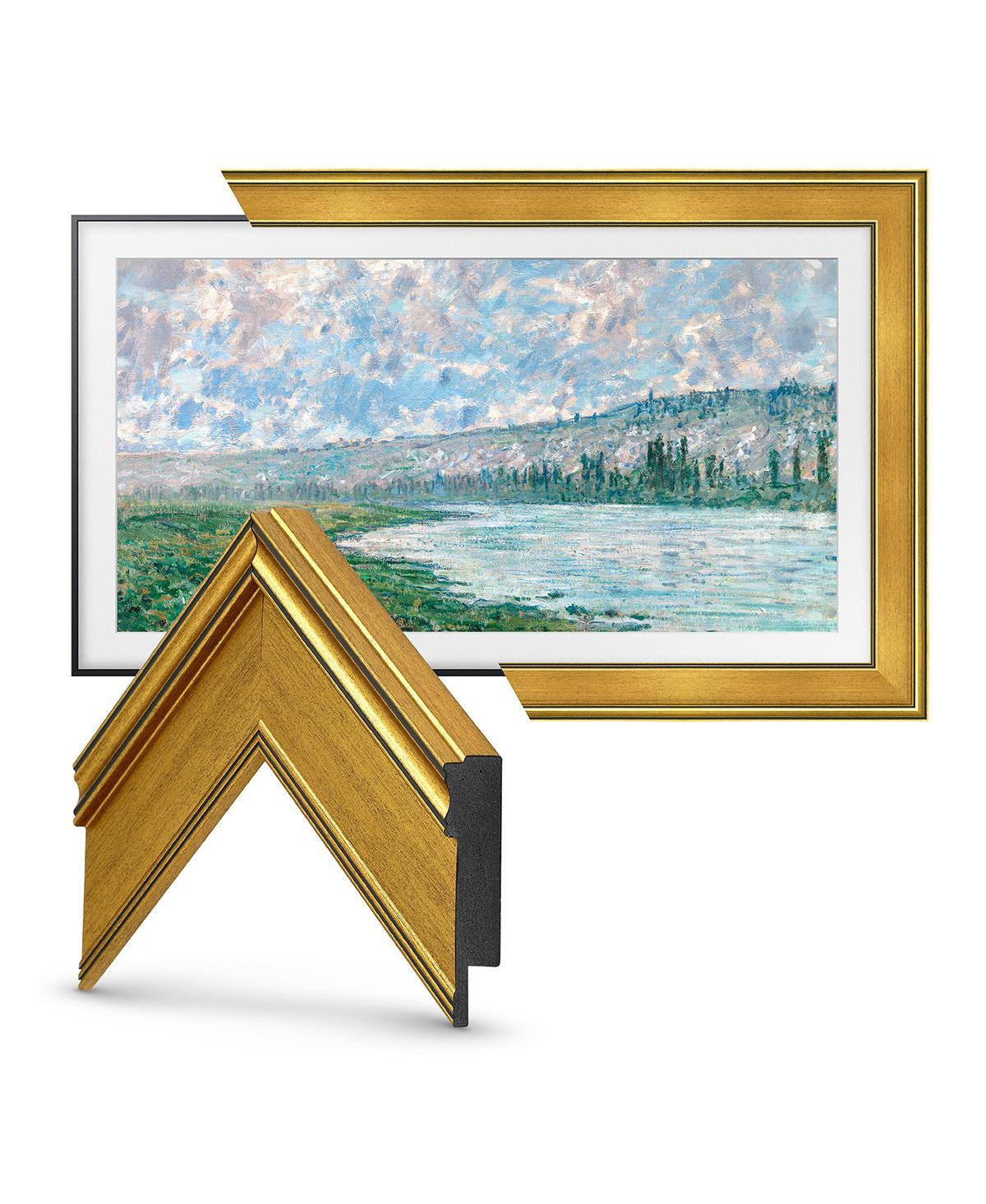 Deco Tv Frames 65" Customizable Frame for Samsung The Frame 65" Customizable Frame for Samsung The Frame Tv 2021-2023 - Antique gold | Macy's