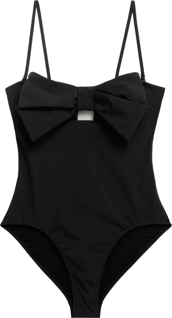 Bow Open Back One-Piece Swimsuit | Nordstrom