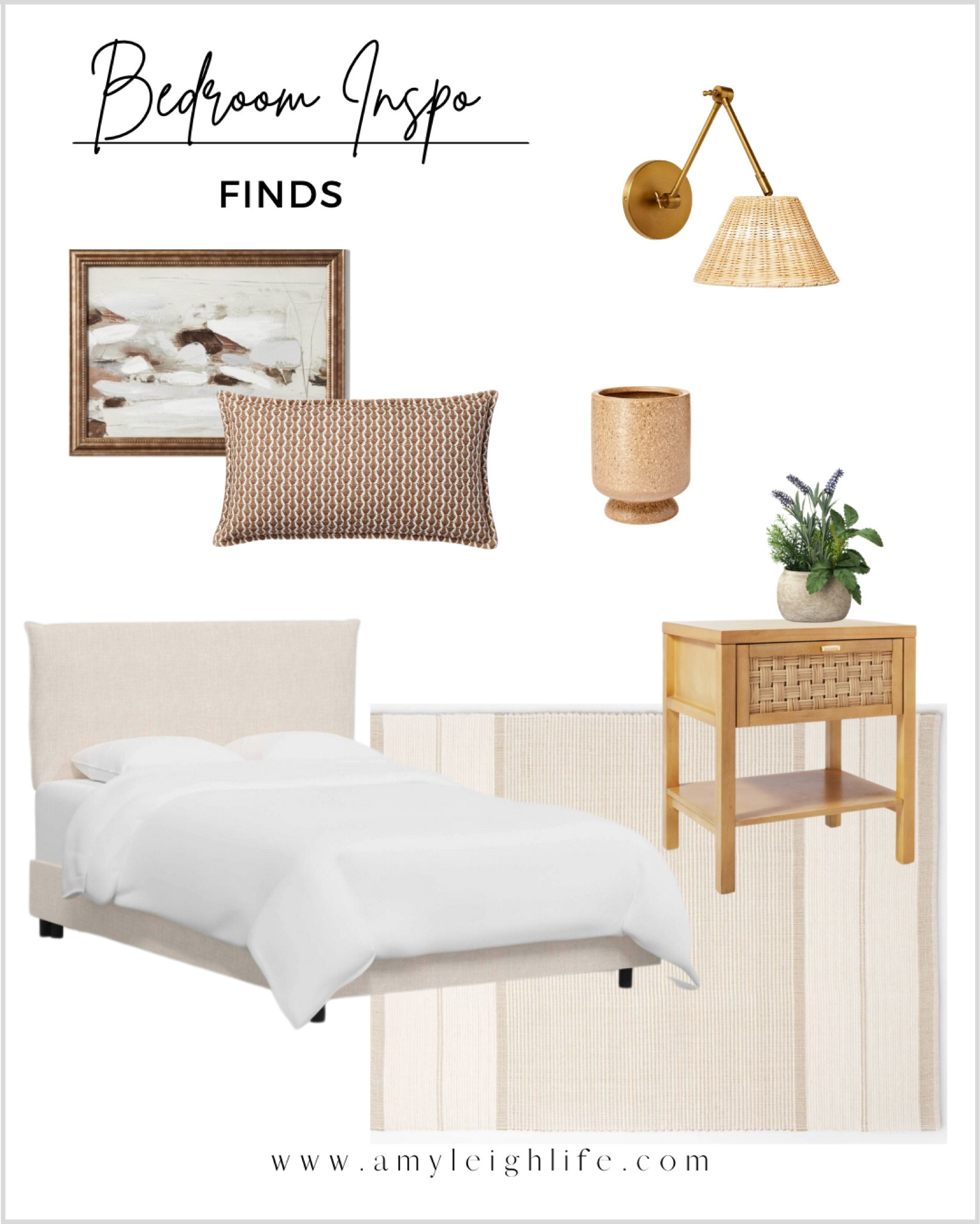 Bedroom inspiration. 

Bedroom decor, bedroom inspo, ceramic vase, threshold decor, target decor, target home, target finds, Studio McGee decor, Studio McGee target, shelf decor, shelfie, nightstand decor, faux plant, bedroom rug, bedroom furniture, bedroom nightstands, bedroom ideas, master bedroom ideas, guest bedroom, rattan lighting, wall sconce, bedroom sconces, rattan sconces, rattan cabinet, cane drawer, nightstand , faux plants, Studio McGee pillow, throw pillows, bed pillows, Studio McGee wall art, framed wall art, abstract wall art, Amy Leigh life, neutral area rug, area rug bedroom, target area rug, bedroom area rugs, sitting area, headboard, neutral bed, vase,

#amyleighlife
#bedroomideas

#LTKhome #LTKstyletip #LTKFind
