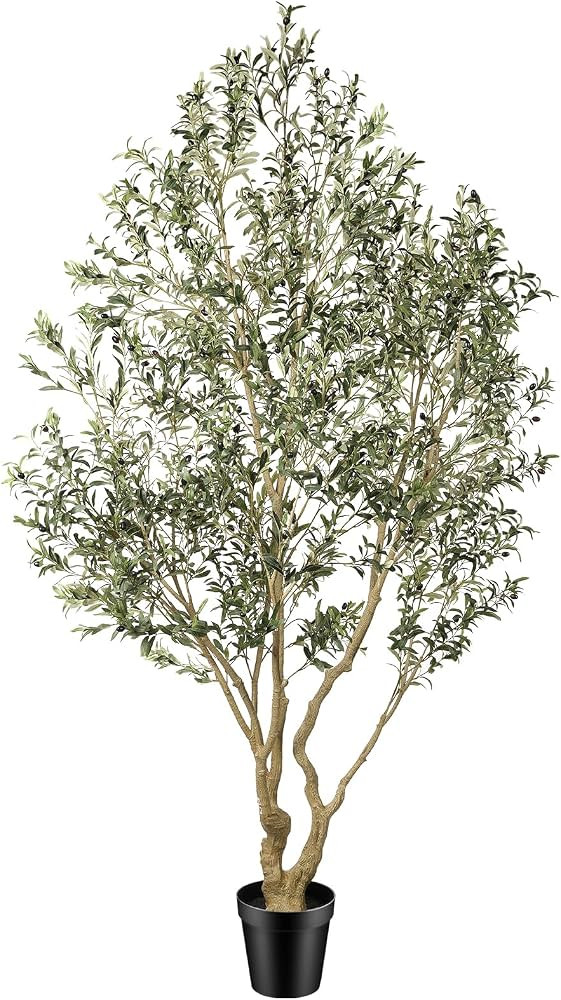 Tall Artificial Olive Tree 9ft, Large Faux Olive Tree, Fake Olive Tree with Realistic Branches an... | Amazon (US)