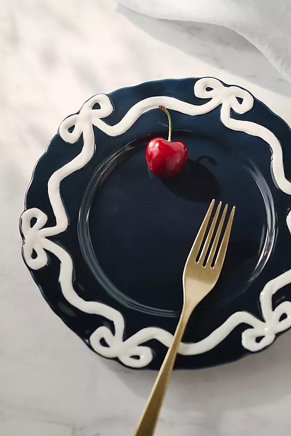 Benedita Bow Stoneware Side Plates, Set of 4 | Anthropologie (US)