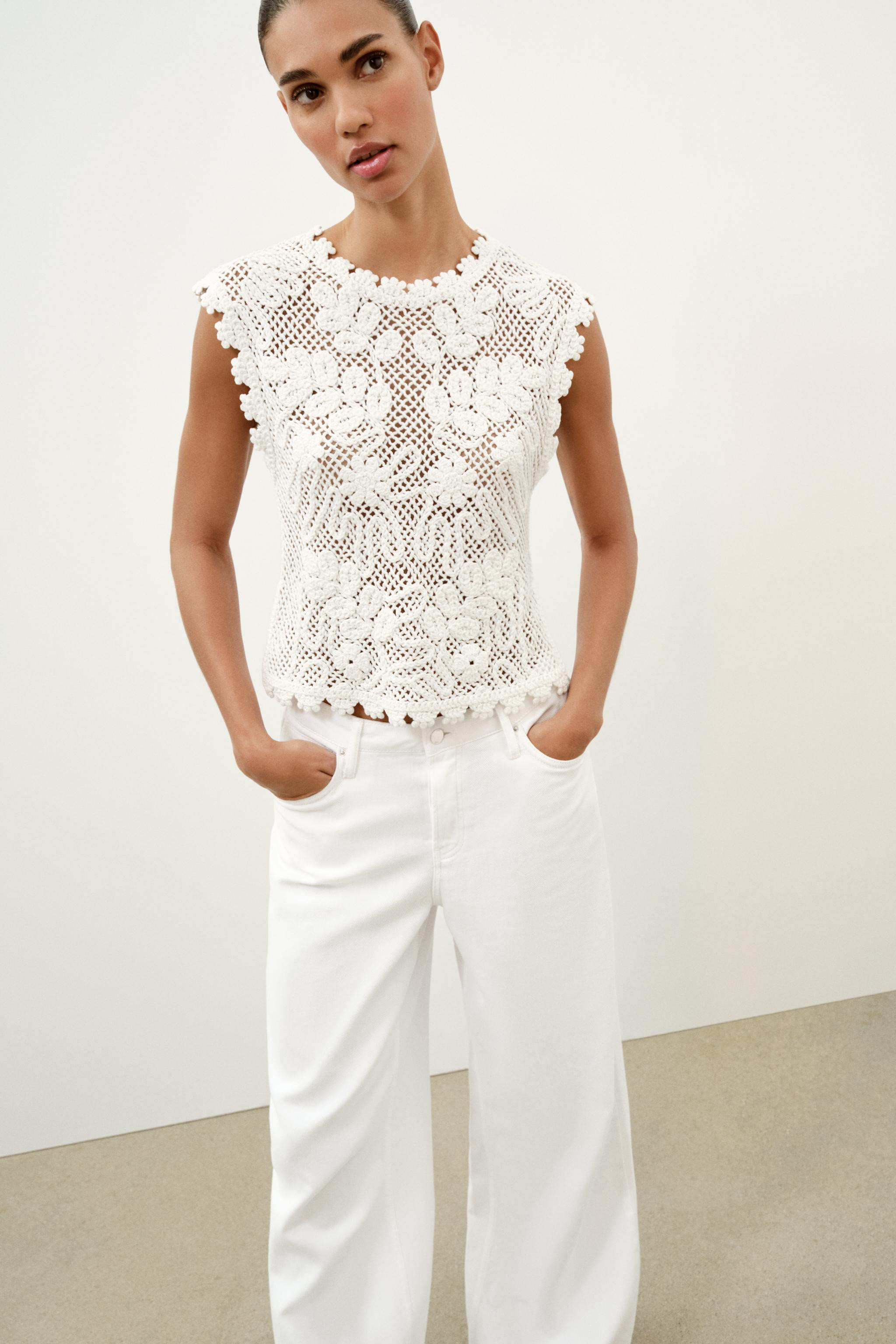 CROCHET SLEEVELESS TOP | Zara US