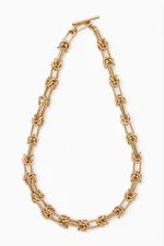 KNOTTED T-BAR CHAIN NECKLACE - GOLD - COS | COS UK