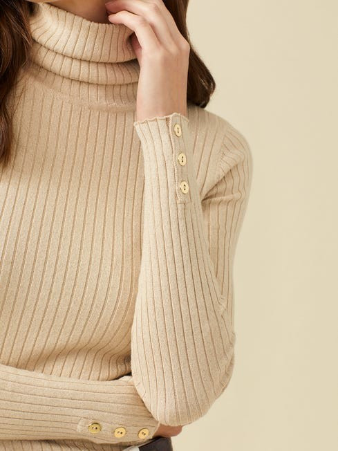 Arlette Metallic Turtleneck | J.McLaughlin