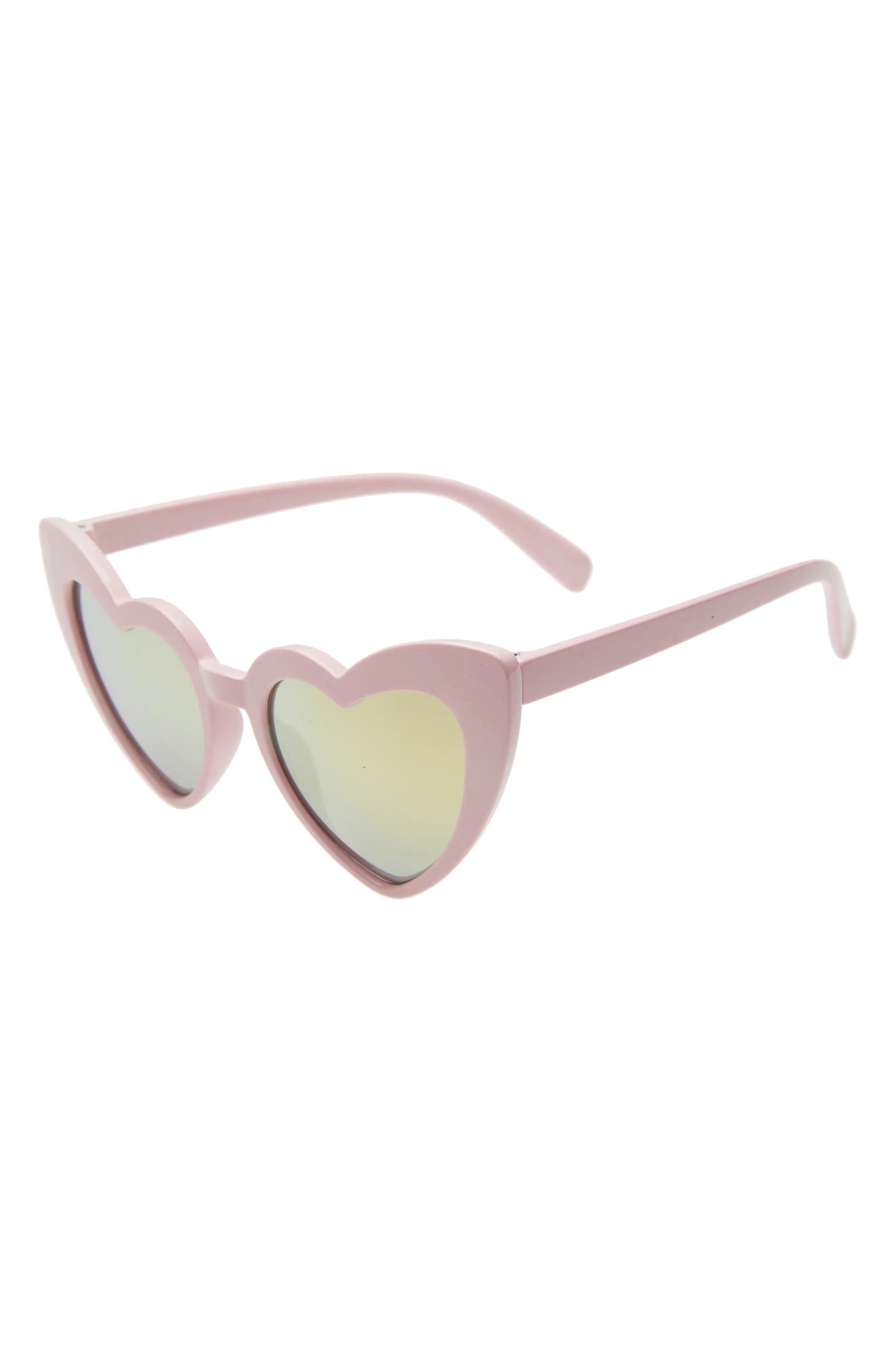Rad + Refined Heart Sunglasses in Pink/Mirror at Nordstrom | Nordstrom