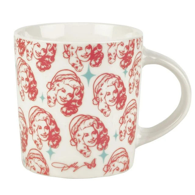 Dolly Parton Face 18 oz Porcelain Can Mug, Pink | Walmart (US)
