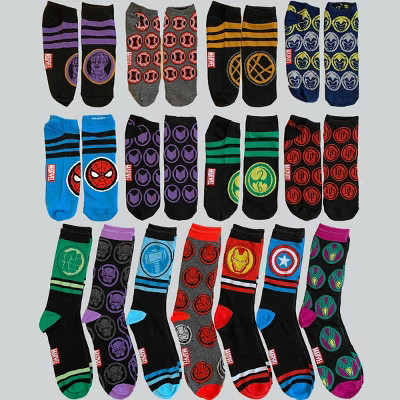 Men's Marvel 15 Days of Socks Advent Calendar 15pk - 6-12 | Target
