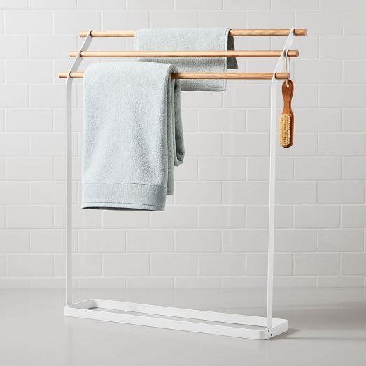 Yamazaki Standing Bath Towel Hanger | West Elm (US)