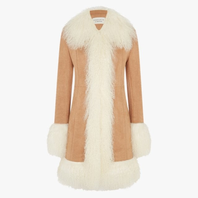 Lulu Tan Afghan Coat | Daniel Footwear (UK)