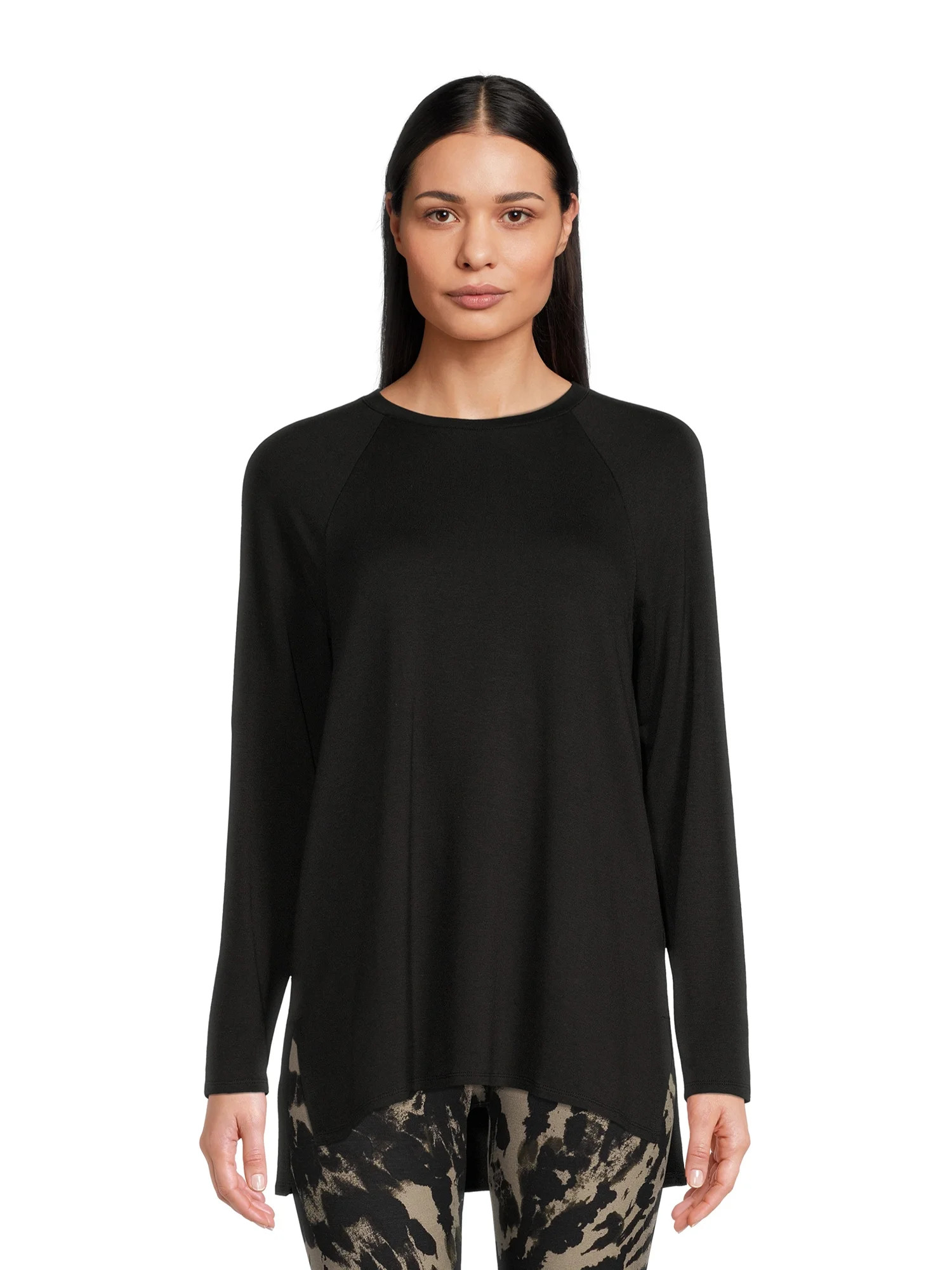 Time and Tru Women's Raglan Sleeve Tunic Top | Walmart (US)